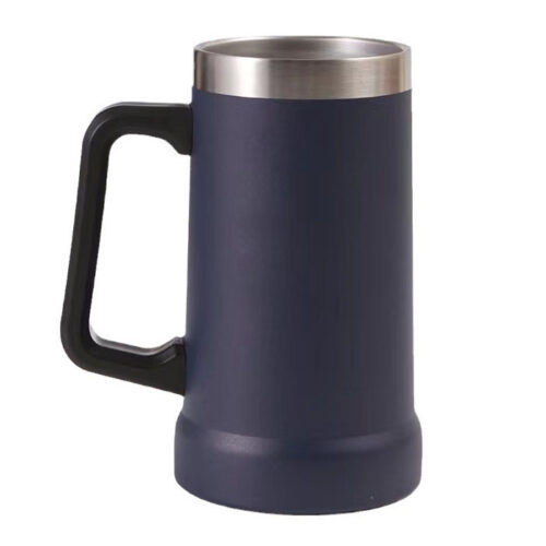 Custom Vacuum Insulated Beer Stein 304 Stainless Steel Coffee Mug with Big Grip Handle