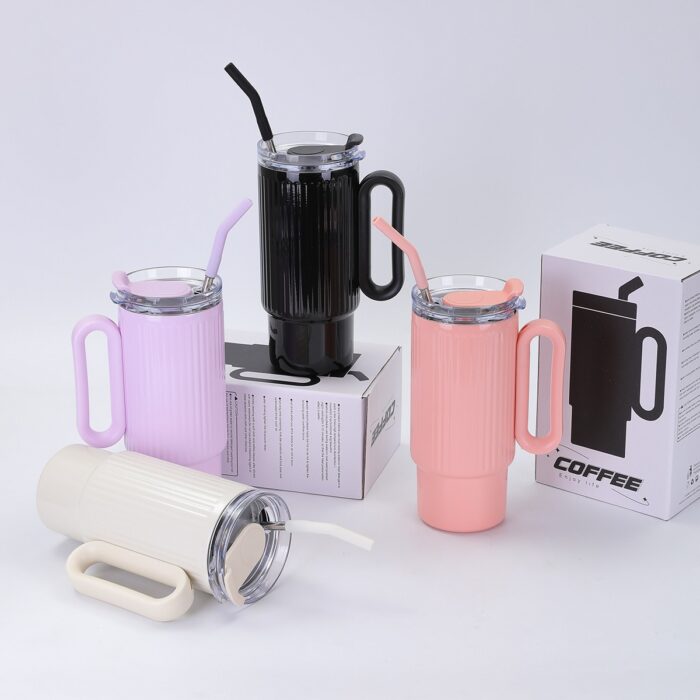 Leakproof Stainless Steel Vacuum Insulated Drinking Travel Mug 40oz Tumbler with Handle