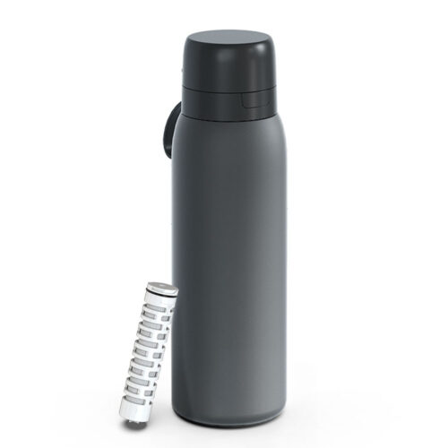 Stainless Steel Insulated Water Bottle With Filter Improves Taste for Hiking Travel