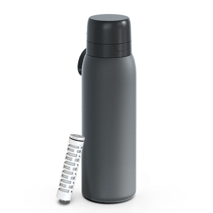 Stainless Steel Insulated Water Bottle With Filter Improves Taste for Hiking Travel