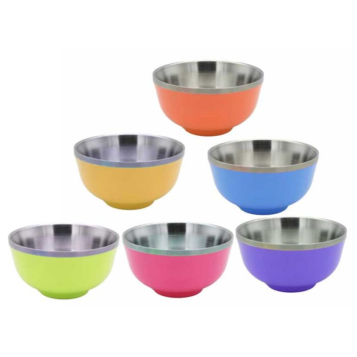 Wholesale Double Wall Insulated Salad Bowl Stainless Steel for Hot and Cold Food Cereal Soup