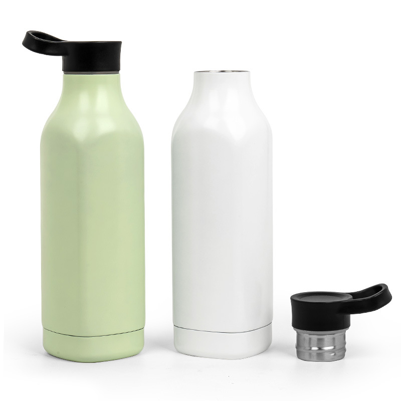 25oz/750ml American Wide Mouth Square Outdoor Sports Insulated Water Bottle