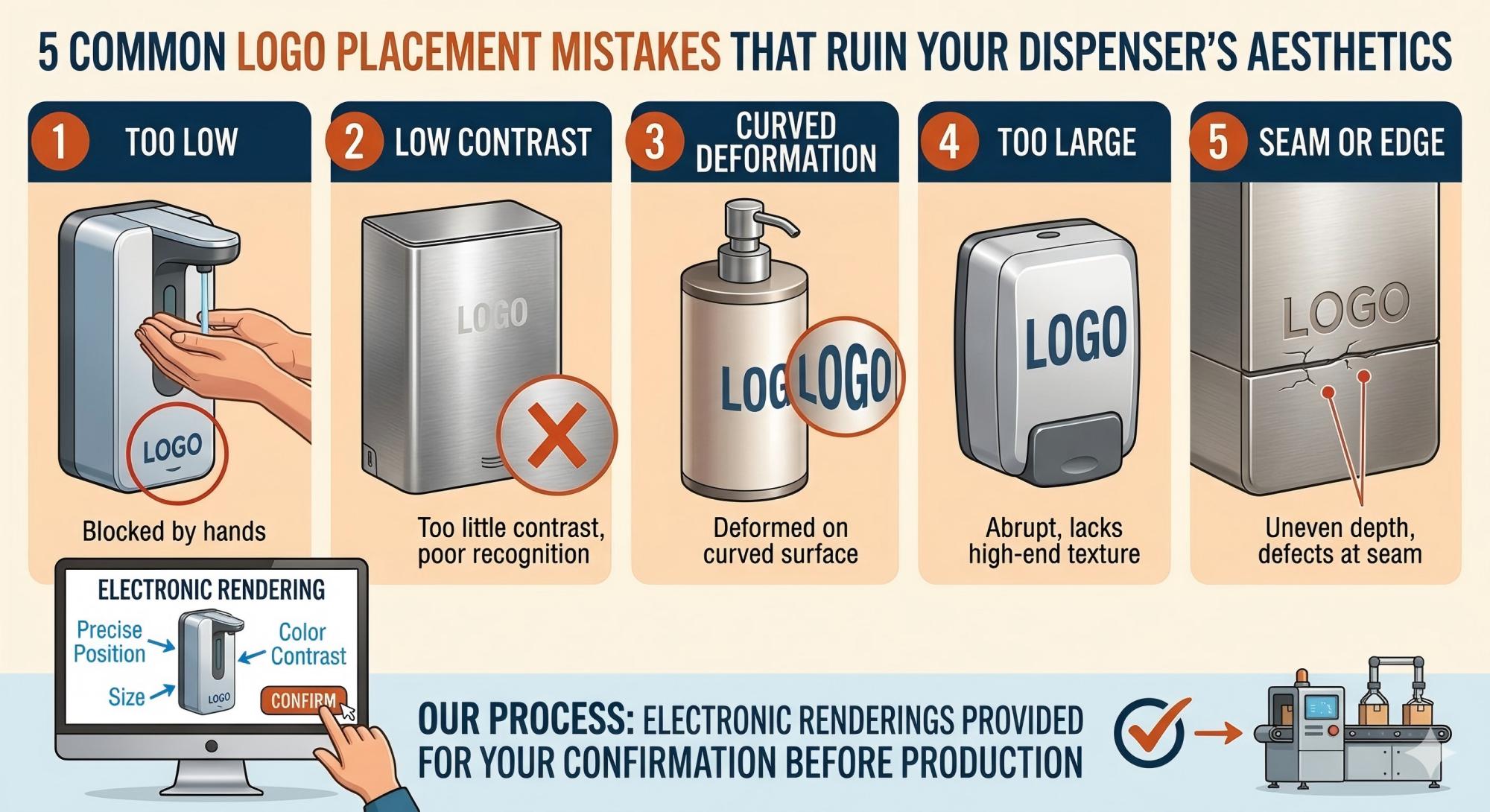 5 Logo Placement Mistakes That Ruin Your Dispenser’s Aesthetics