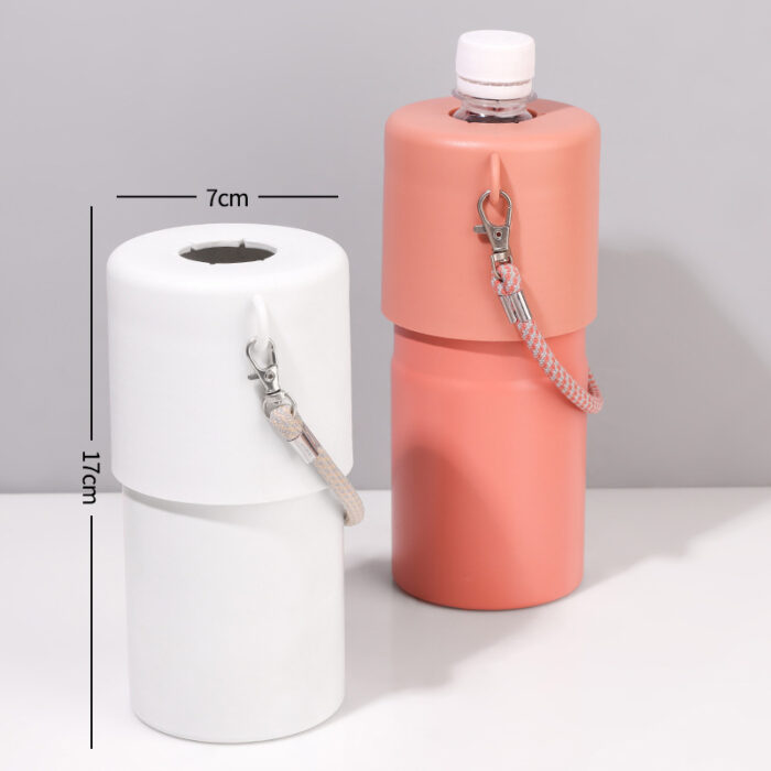 Portable Double Wall Beer Can Cooler Stainless Steel Insulated Cooling Jar with Rope