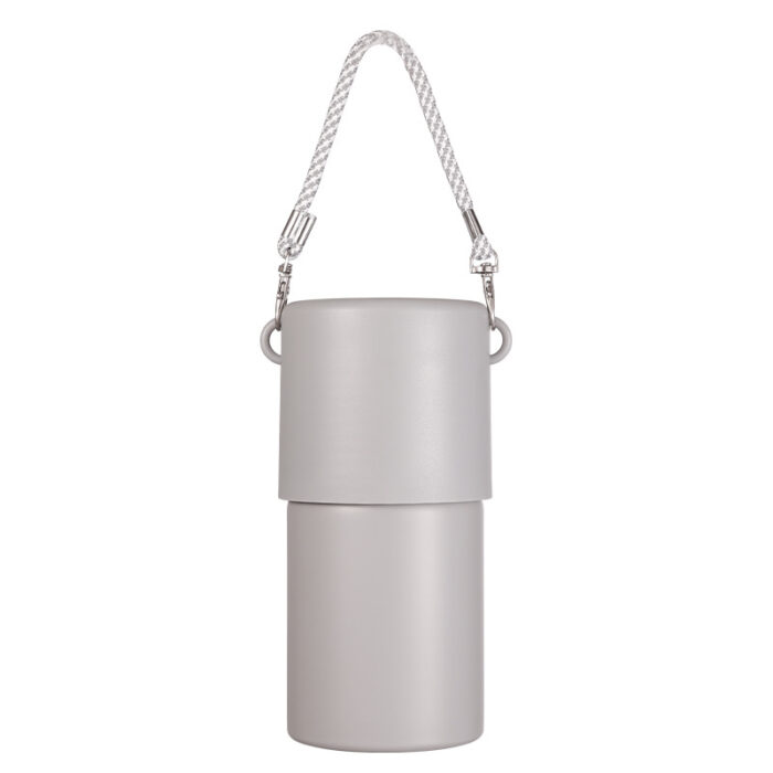 Portable Double Wall Beer Can Cooler Stainless Steel Insulated Cooling Jar with Rope