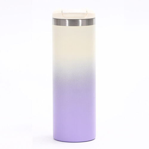 Travel Mug Leakproof Insulated Coffee Cup Reusable Stainless Steel Vacuum Straight Tumbler Flip up Lid 12oz 16oz Sublimation Ready