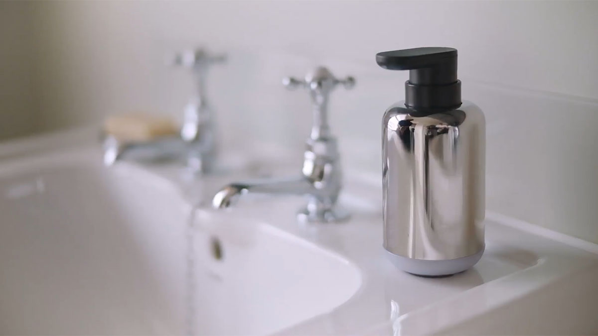 stainless steel soap dispenser