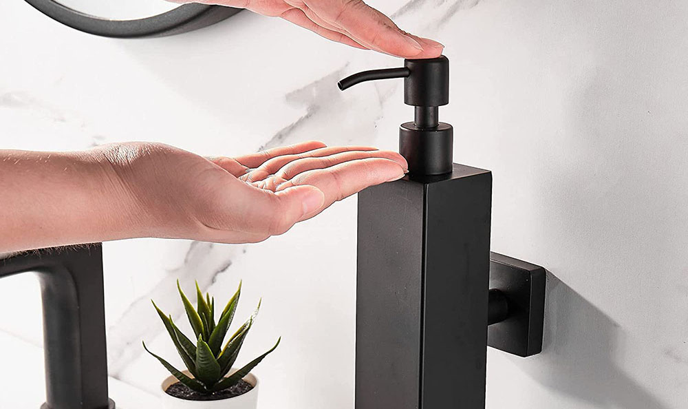 stainless steel soap dispenser