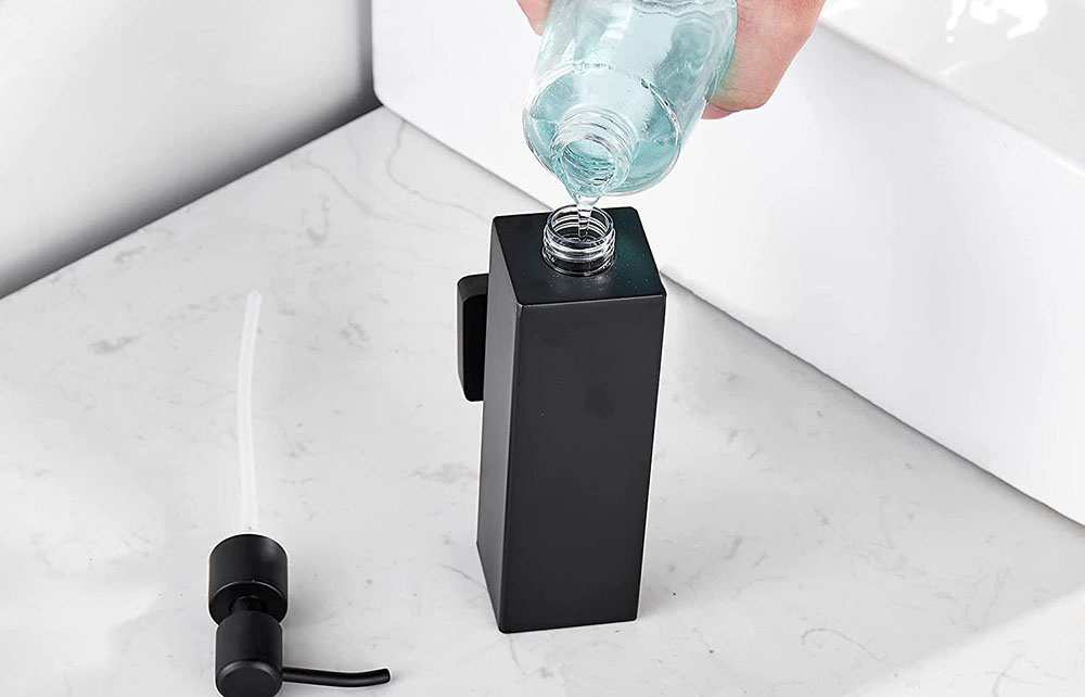 stainless steel soap dispenser