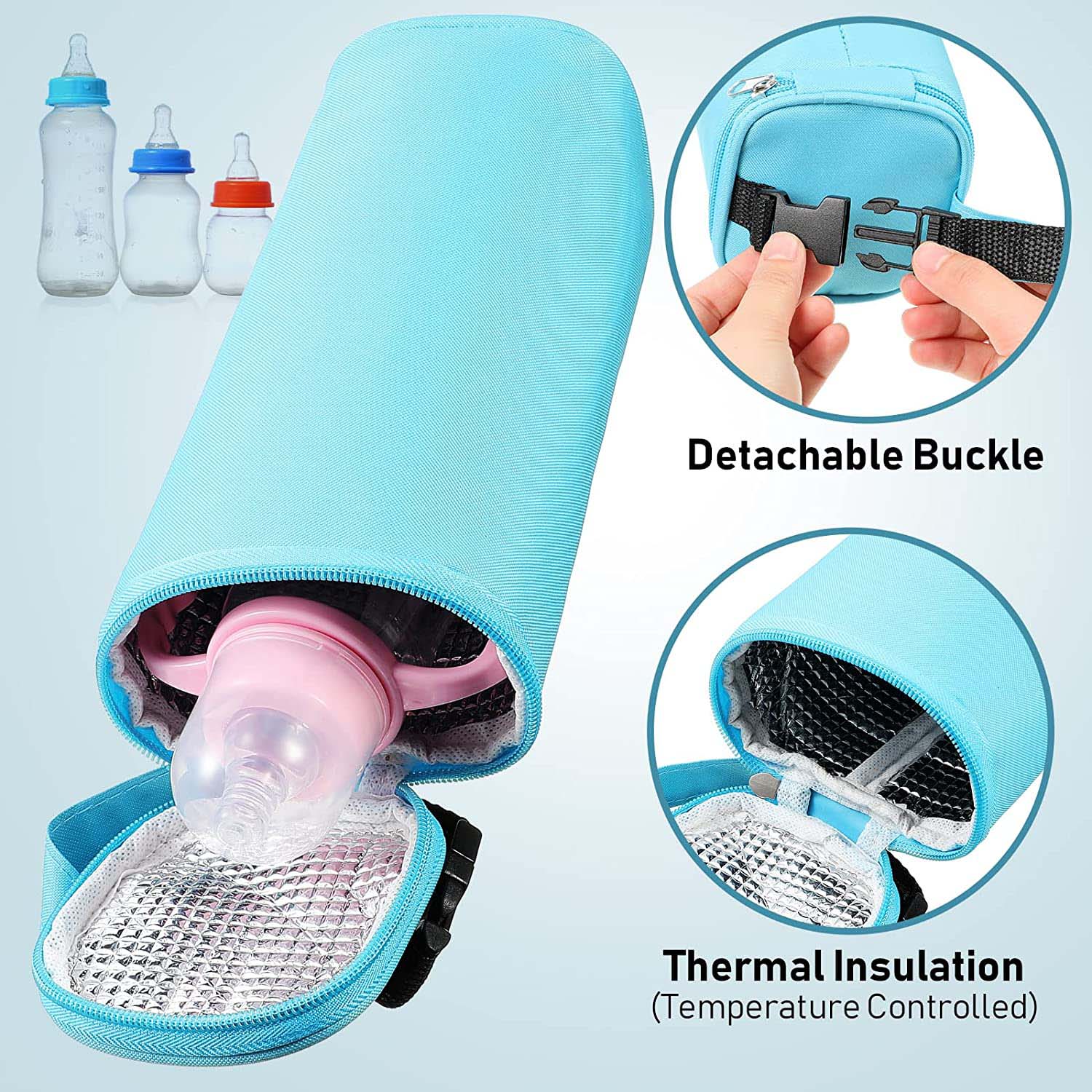 3 Pack Custom Portable Mother Nursing Baby Breast Bottle Thermal Insulated Milk Breastmilk Cooler Bag