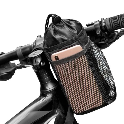 Custom Nylon Waterproof Bicycle Bike Handlebar Water Bottle Holder Insulated Cooler Bag