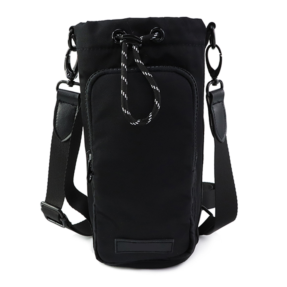 Custom Waterproof Sport Crossbody Water Bottle Sling Carrier Nylon Bag With Strap