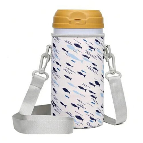 Custom Waterproof Sport Kids Crossbody Cover Water Bottle Holder Sling Bag with Removable Strap