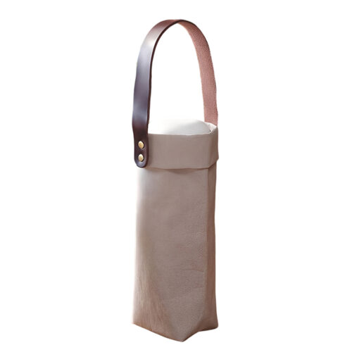 Insulated Washable Waterproof Sport Kraft Paper Crossbody Sling Carries Water Bottle Holder Bag