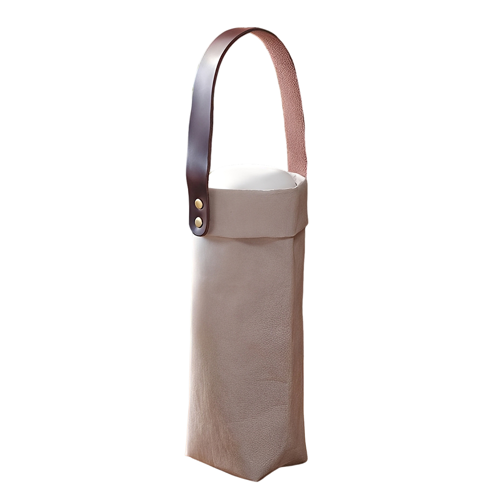 Insulated Washable Waterproof Sport Kraft Paper Crossbody Sling Carries Water Bottle Holder Bag