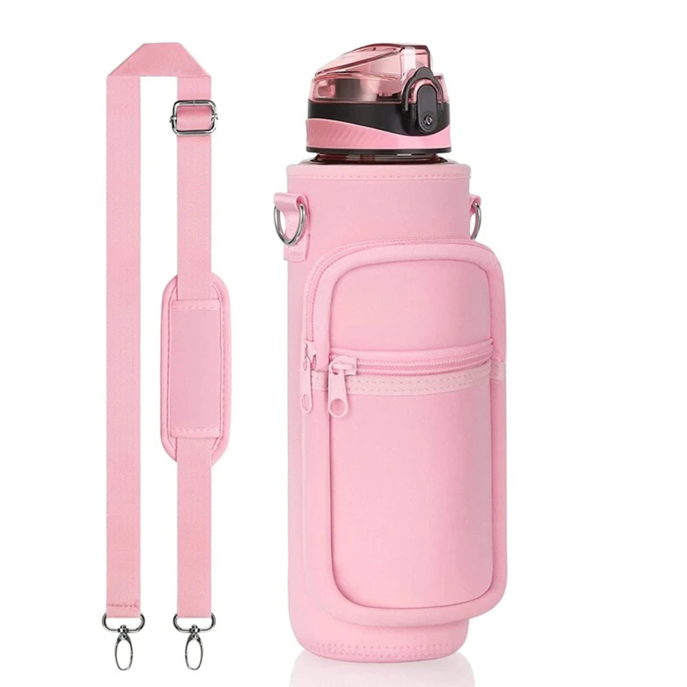 Outdoor Waterproof Hiking Sports Gym Nylon Crossbody Shoulder Water Bottle Holder Sling Bag