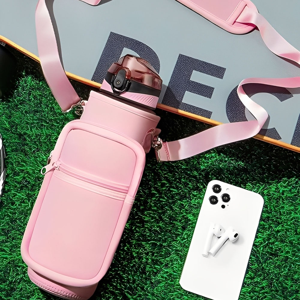 Outdoor Waterproof Hiking Sports Gym Nylon Crossbody Shoulder Water Bottle Holder Sling Bag