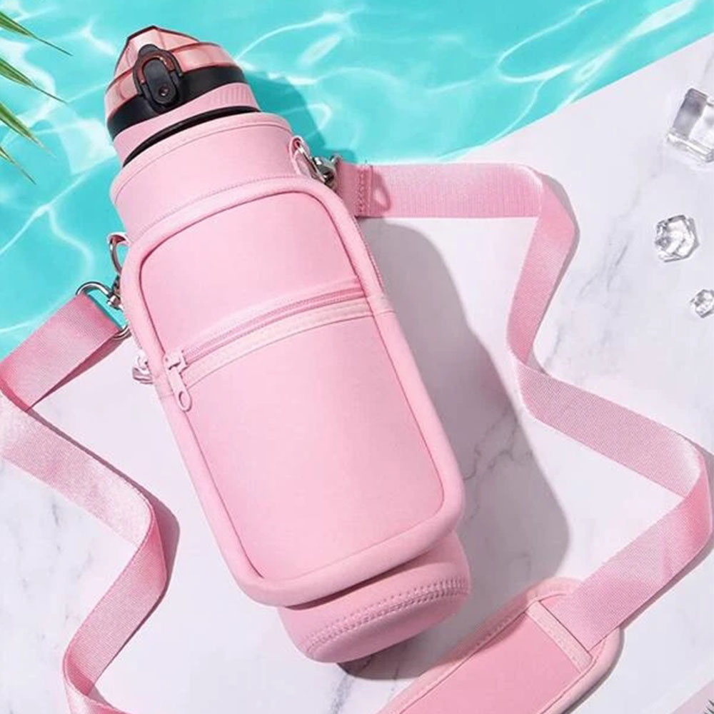 Outdoor Waterproof Hiking Sports Gym Nylon Crossbody Shoulder Water Bottle Holder Sling Bag