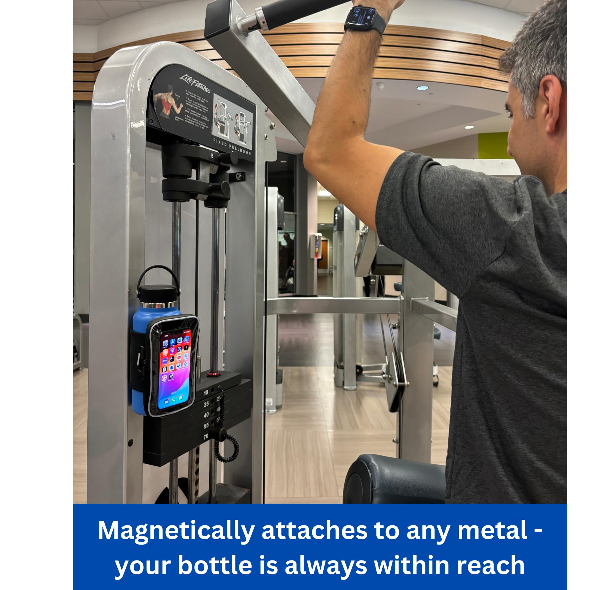 Outdoor Waterproof Sports Phone Holder Gym Bag Magnetic Water Bottle Sleeve