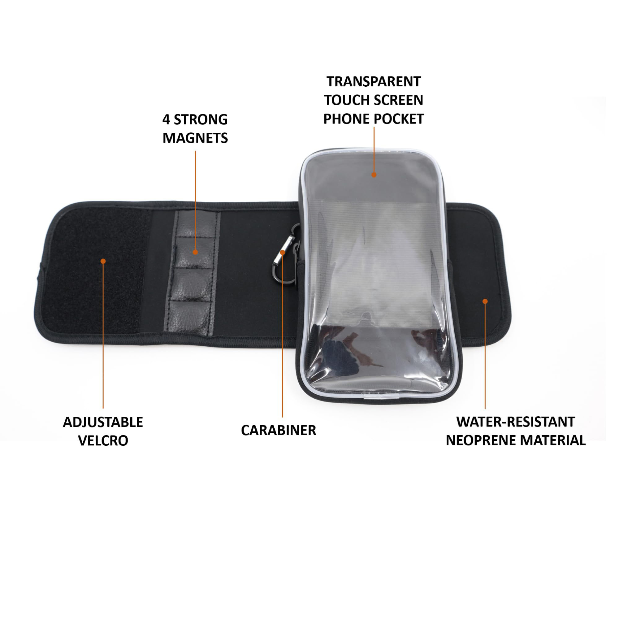 Outdoor Waterproof Sports Phone Holder Gym Bag Magnetic Water Bottle Sleeve