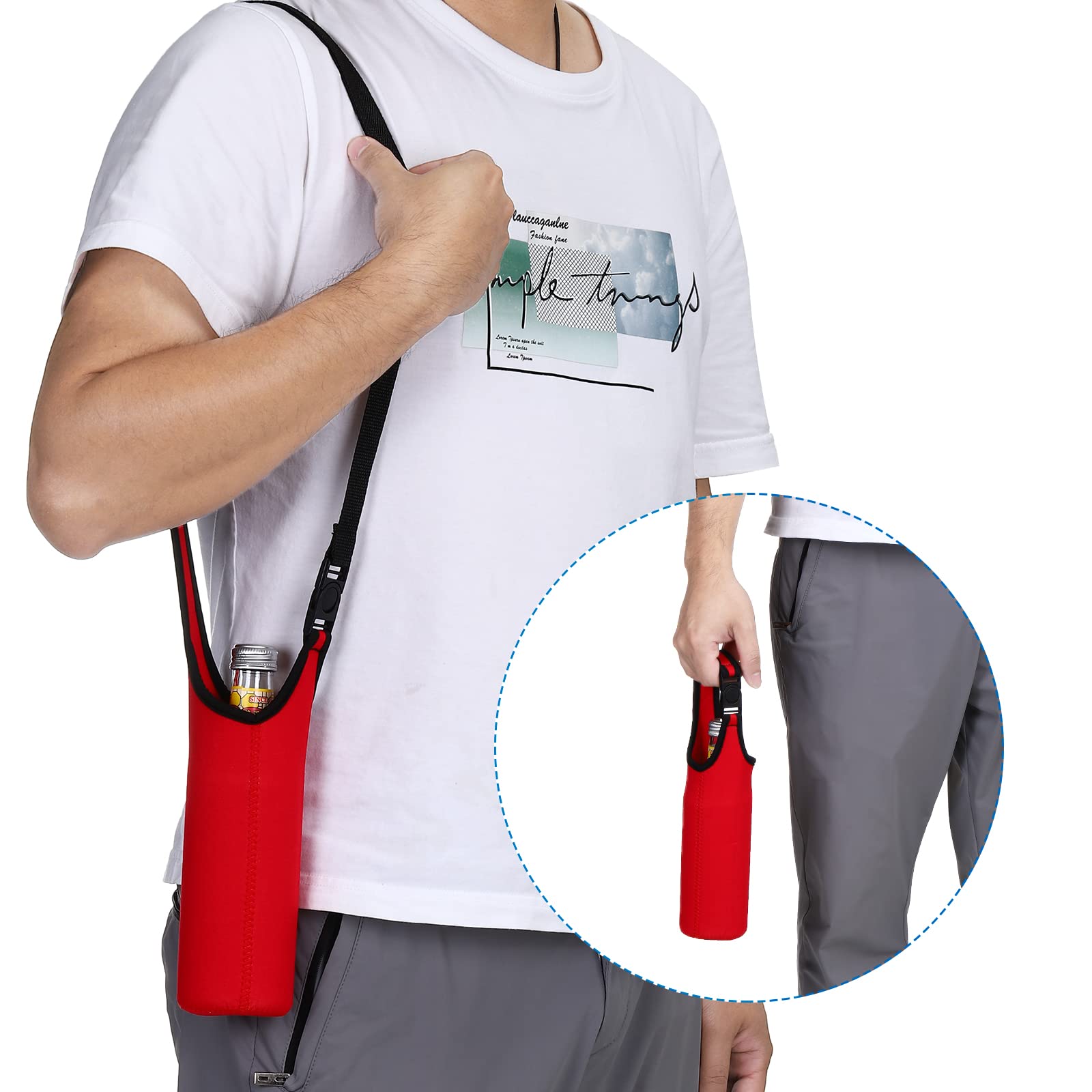 Portable Carrier Custom Insulated Beer Tote Neoprene Cooler Water Bottle Sling Bag