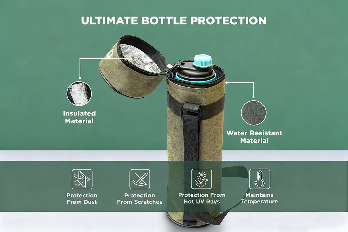 water bottle sling bag function and material