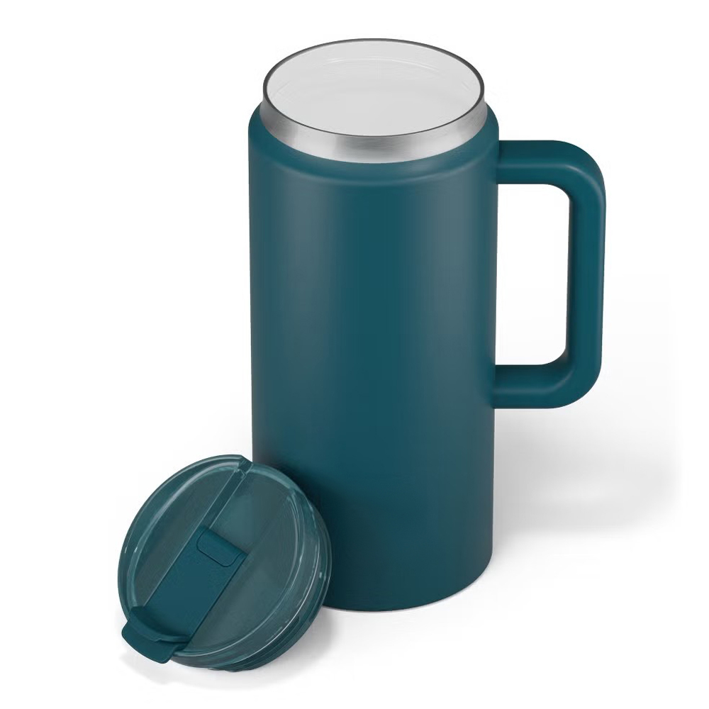 Wholesale Large Capacity Custom Double Wall Stainless Steel Vacuum Insulated Tumbler With Handle and Straw