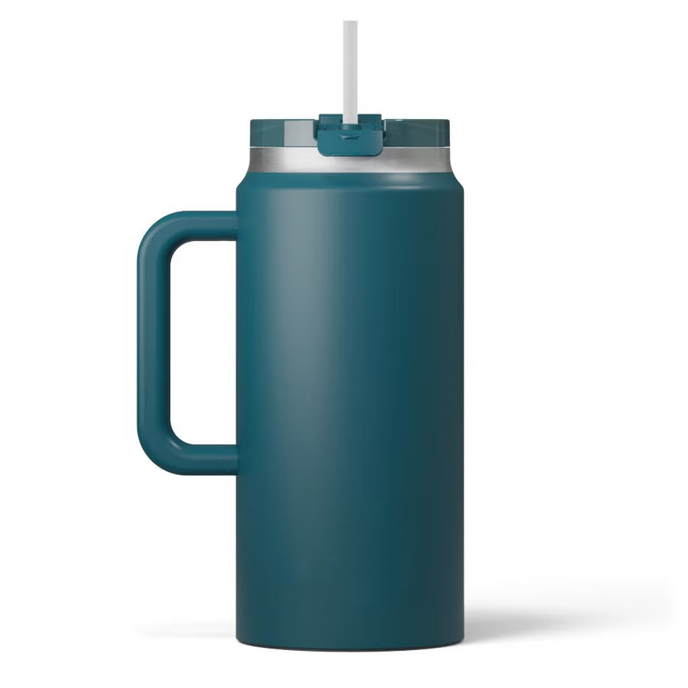 Wholesale Large Capacity Custom Double Wall Stainless Steel Vacuum Insulated Tumbler With Handle and Straw