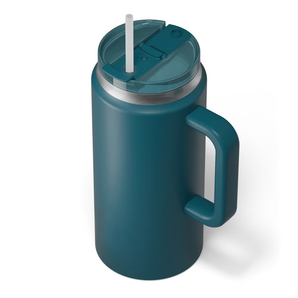 Wholesale Large Capacity Custom Double Wall Stainless Steel Vacuum Insulated Tumbler With Handle and Straw