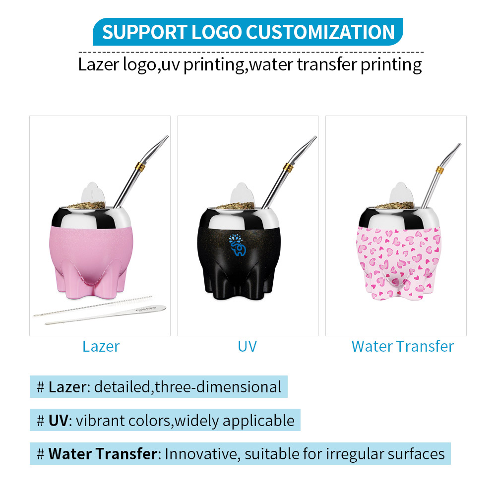 Wholesale Stainless Steel Yerba Mate Drinking Cup Reusable Coffee Mugs Set Gift for Office Outdoor Tour