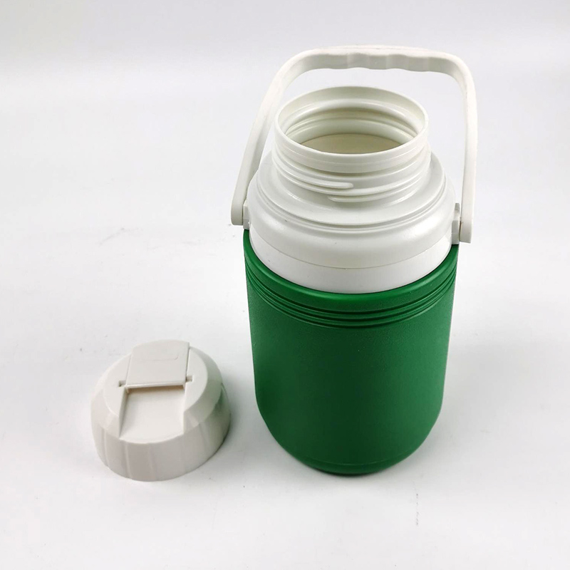 1.5QT Food Grade Plastic Insulated 0.4 Gallon Small Reusable Beverage Water Cooler Jug Ice Bucket Outdoor with Handle 1.4L