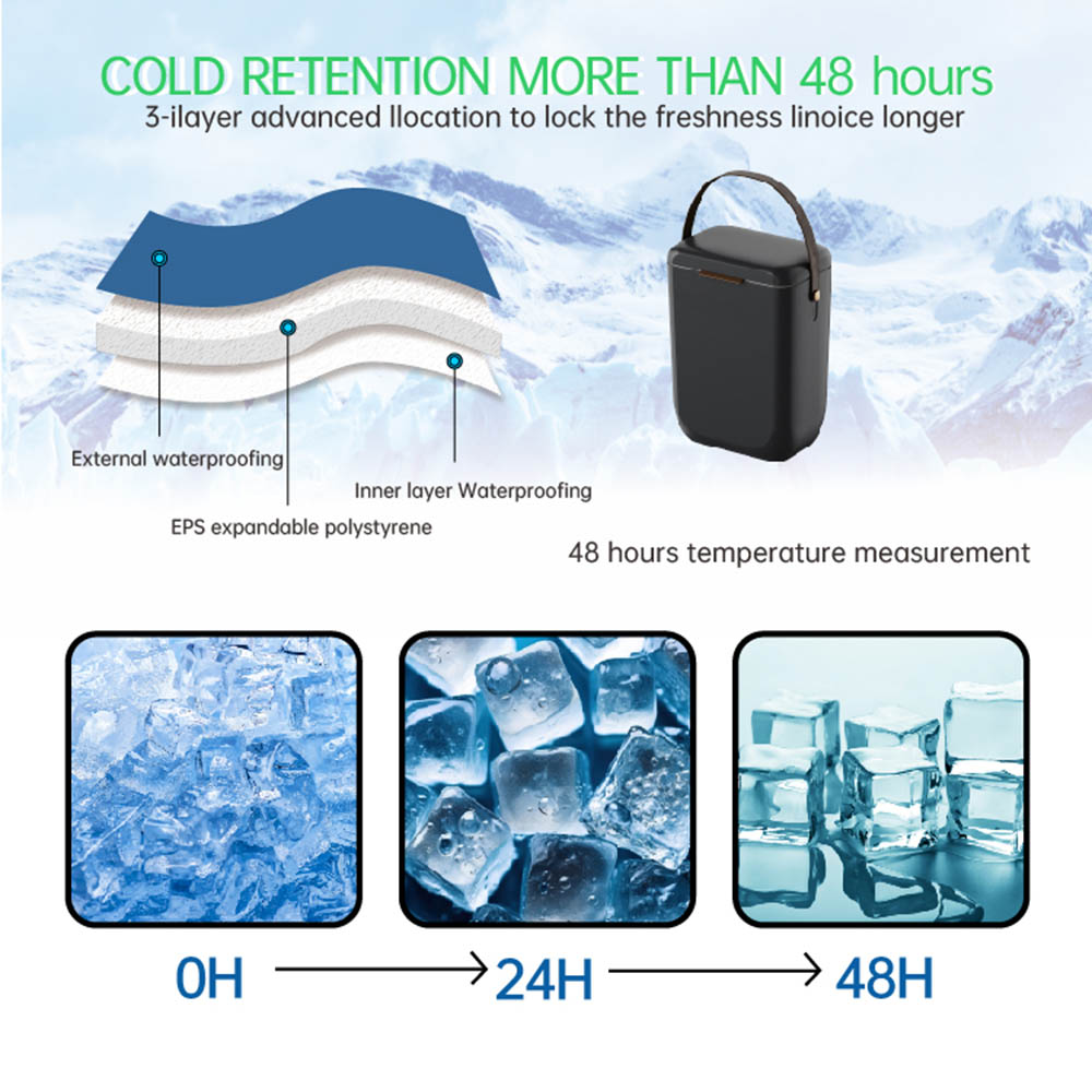 10.6QT High-Grade Fashionable ABS Hard Cooler Box with Spray Paint Wine Beer Gift Light Luxury 10L