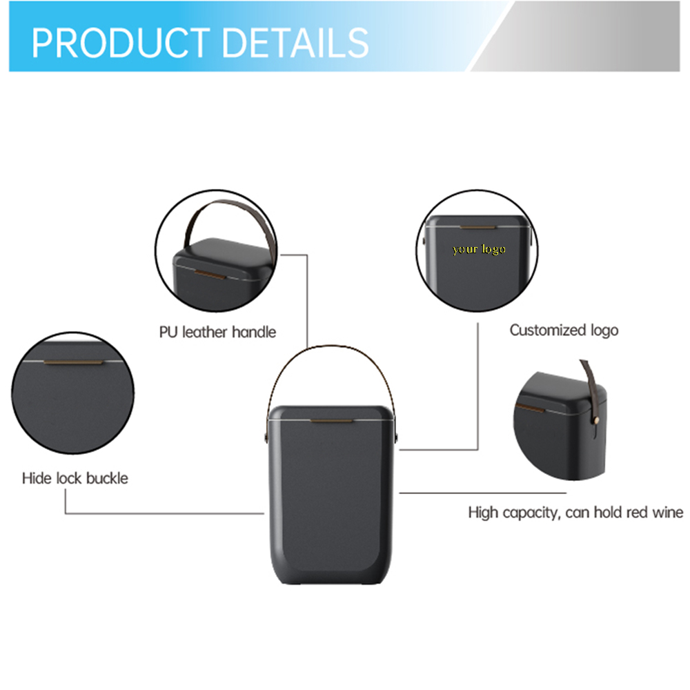 10.6QT High-Grade Fashionable ABS Hard Cooler Box with Spray Paint Wine Beer Gift Light Luxury 10L