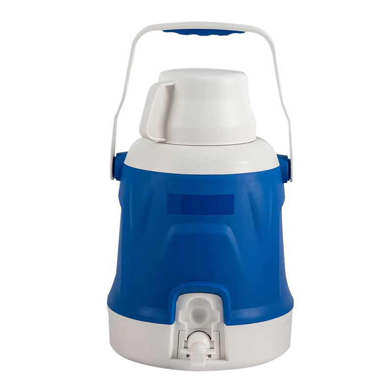 5.3QT Portable Round Water Cooler Jug with Handle 1.3 Gallon Foldable Straw Top Cup Lid Beverage Ice Bucket 5L