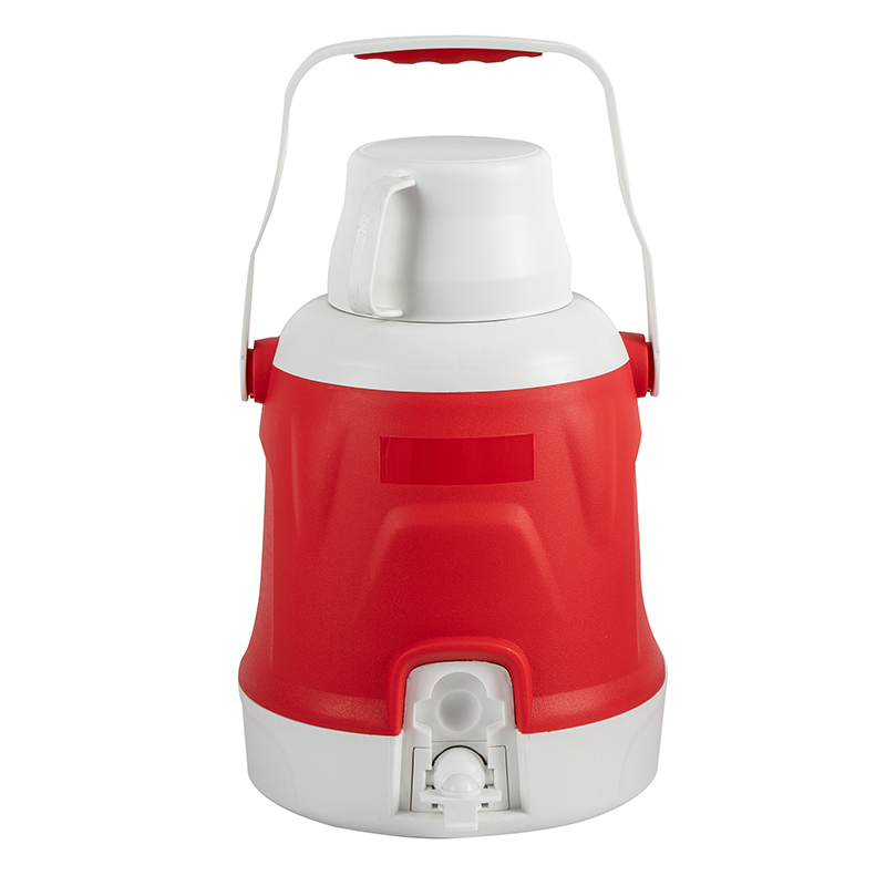 5.3QT Portable Round Water Cooler Jug with Handle 1.3 Gallon Foldable Straw Top Cup Lid Beverage Ice Bucket 5L