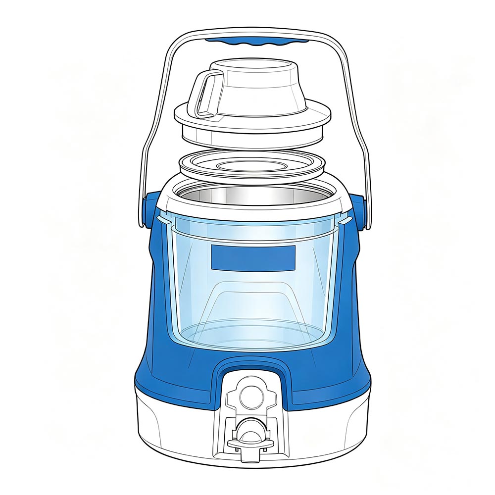 custom water cooler jug construction