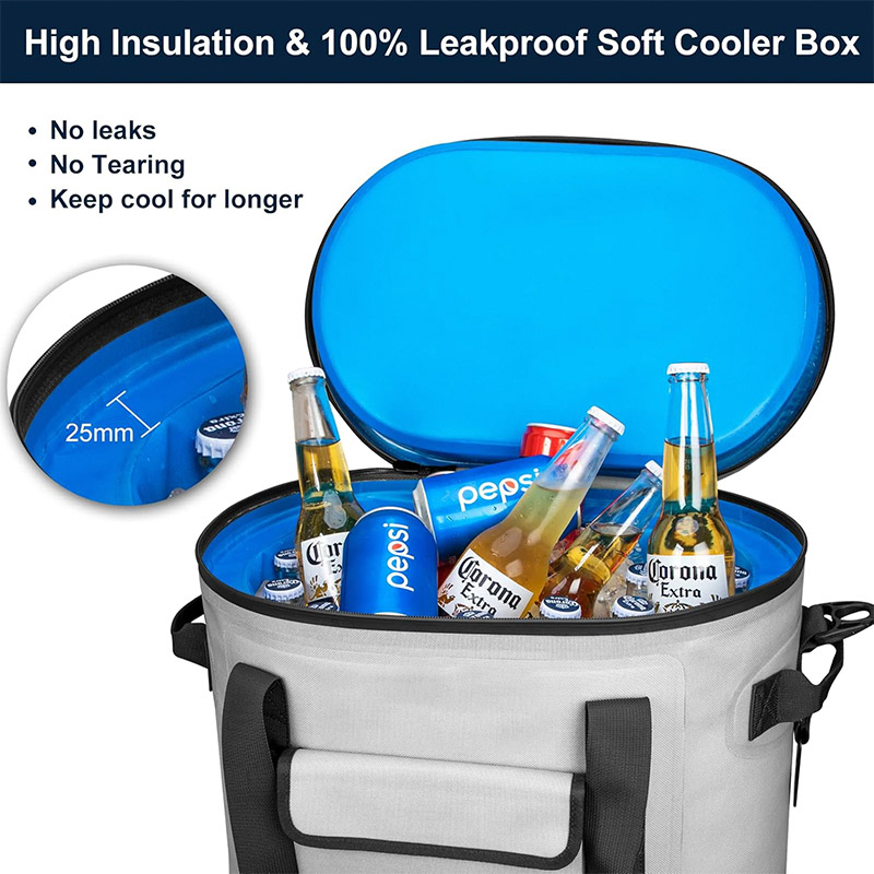 17QT30-Cans TPU Waterproof Insulated Cooler Bag Heavy Duty Large Capacity Thermal Tote