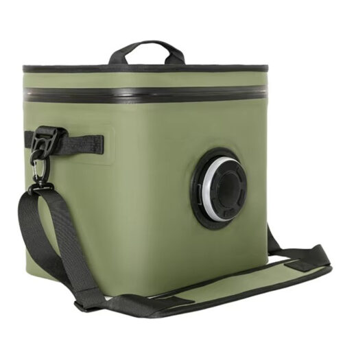 24-Can Hiking 600D TPU Waterproof Soft Cooler Bag Music Bluetooth Speaker for Camping