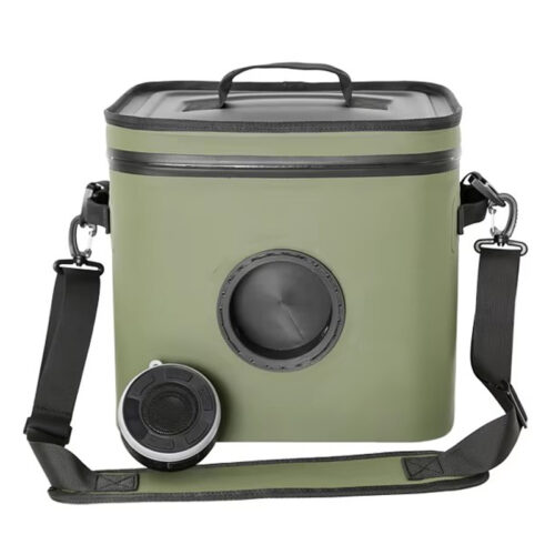 24-Can Hiking 600D TPU Waterproof Soft Cooler Bag Music Bluetooth Speaker for Camping