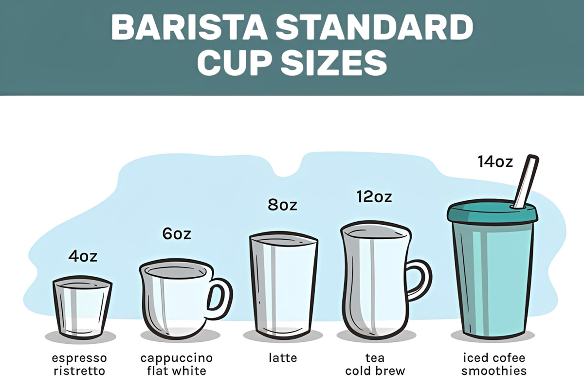 Barista standard mug sizes