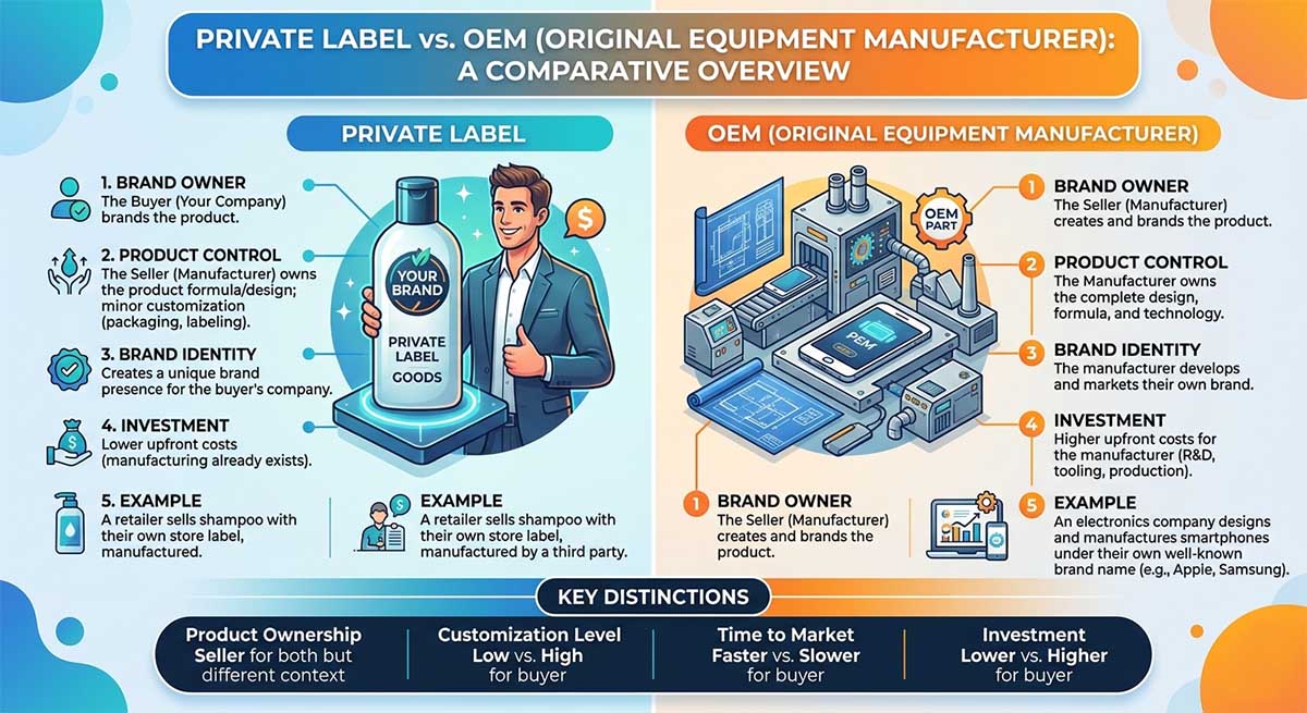the differences between private label and OEM