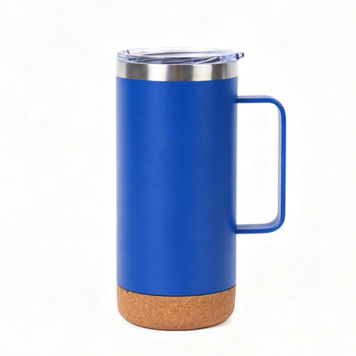 wholesale 12oz 24oz 304 Stainless Steel Straight Vacuum Tumbler Mug with Cork Bottom Home Car Use