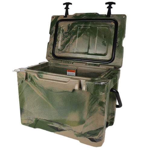 25QT Waterproof Rotomold Camouflage 23L Cooler Box with Handle Bar Fishing Ice Box custom