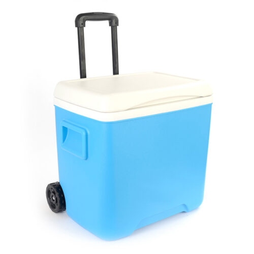 31.7QT Custom Logo Ice Chest Vaccine Carrier Hard Cooler Box with Wheels and Tie Rods 30L