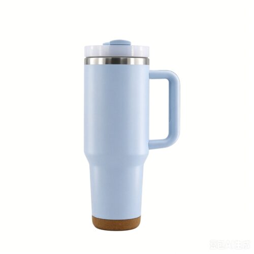40oz 304 Stainless Steel Vacuum Car Tumbler Water Bottle with Cork Bottom Portable