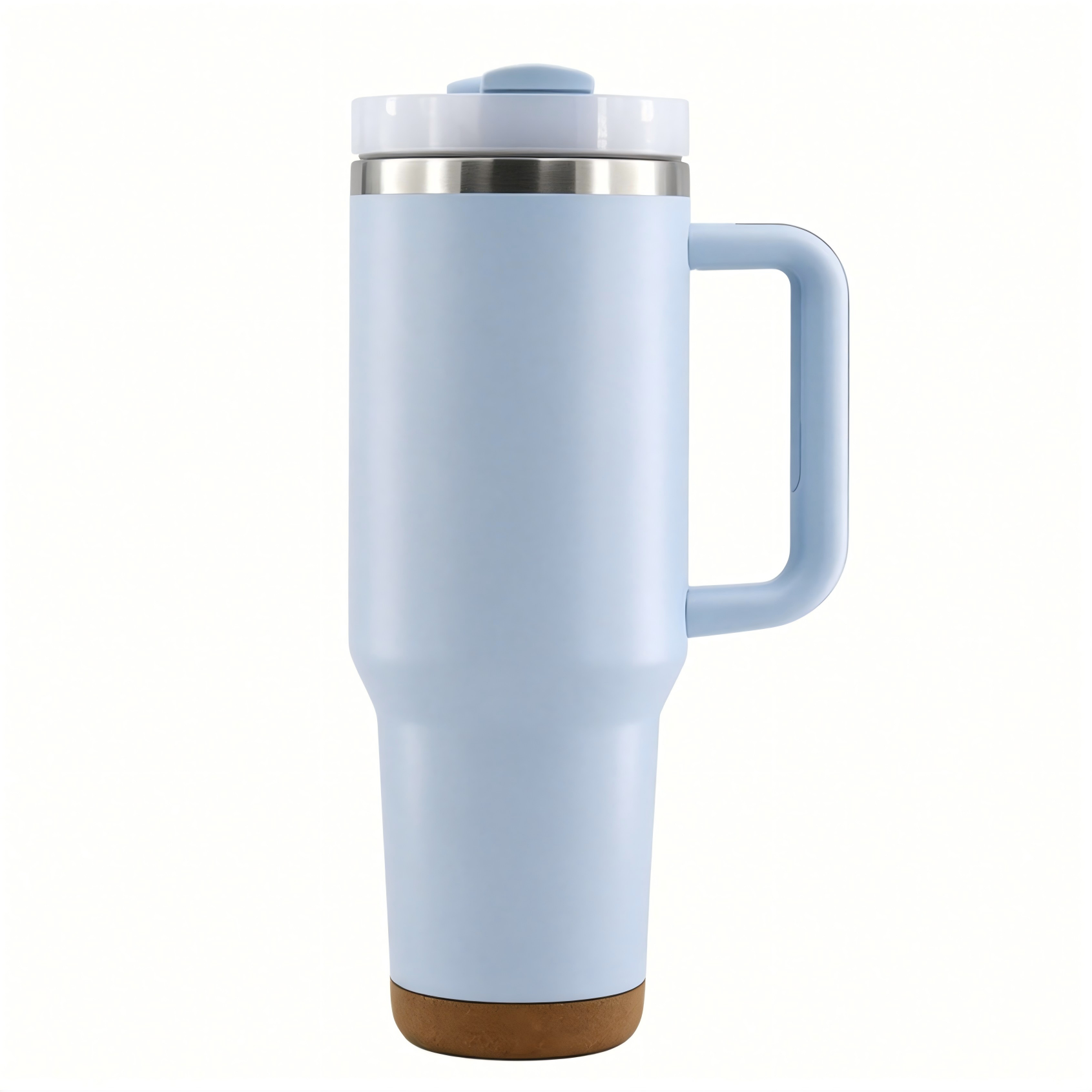 40oz 304 Stainless Steel Vacuum Car Tumbler Water Bottle with Cork Bottom Portable
