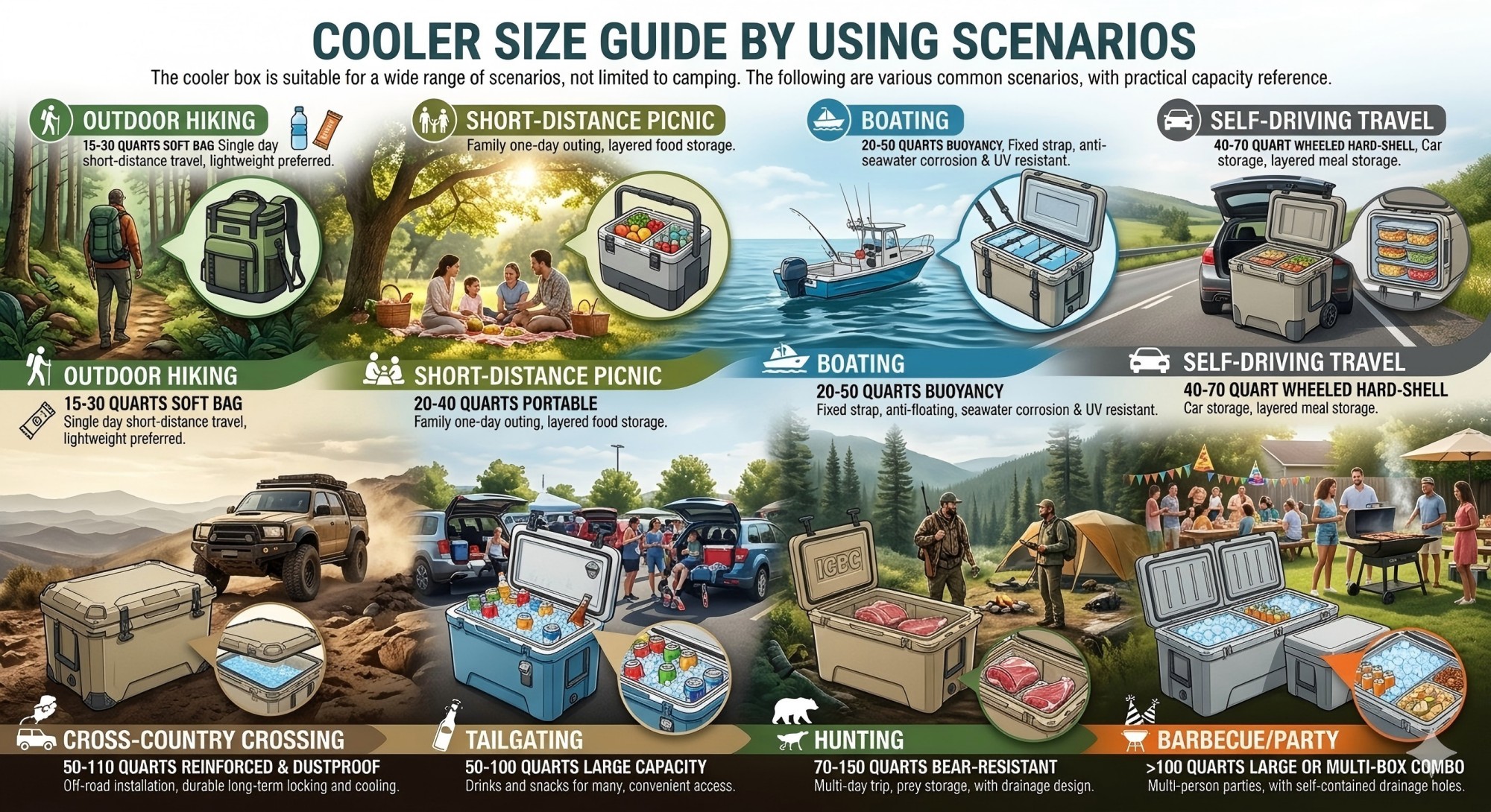 cooler Size Guide by Using Scenarios