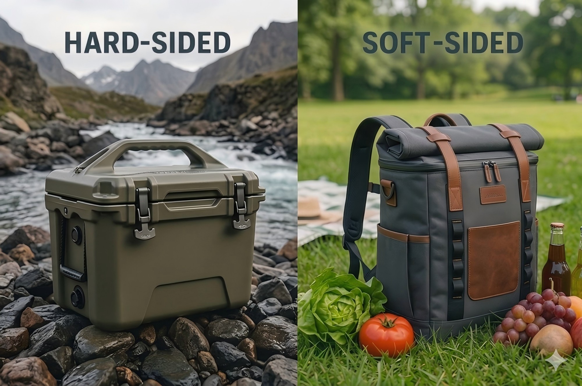 difference between hard-sided and soft-sided coolers
