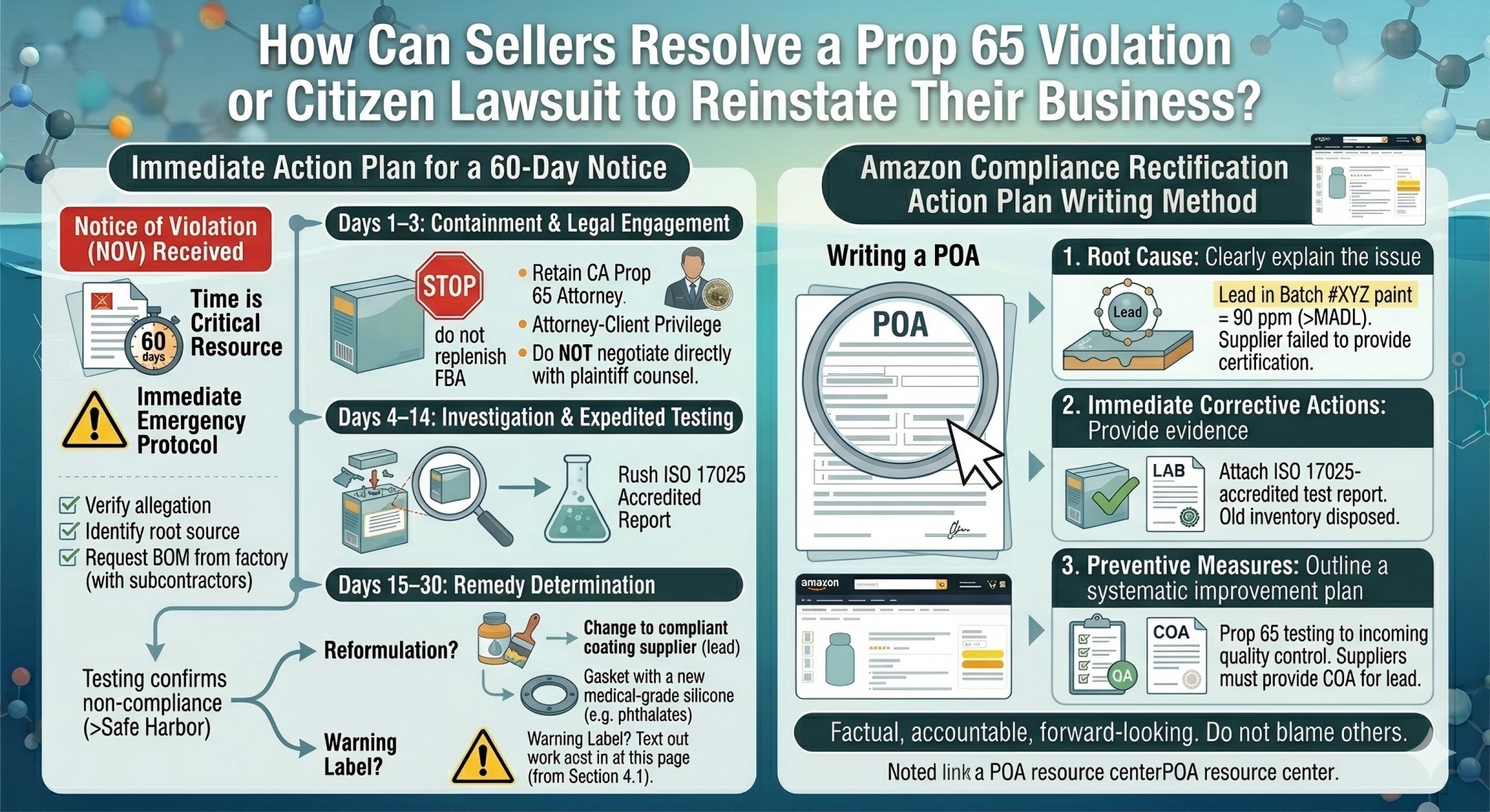 How Can Sellers Resolve a Prop 65 Violation or Citizen Lawsuit to Reinstate Their Business