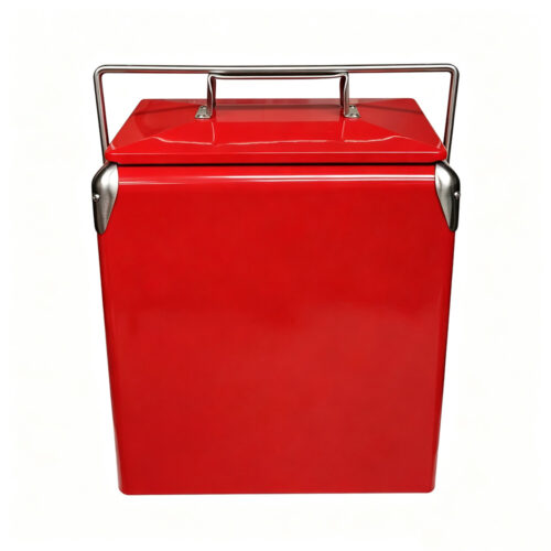 18QT Custom Logo Metal Cooler Box 17L Portable Ice Chest with Carry Handle for Outdoor Camping wholesale